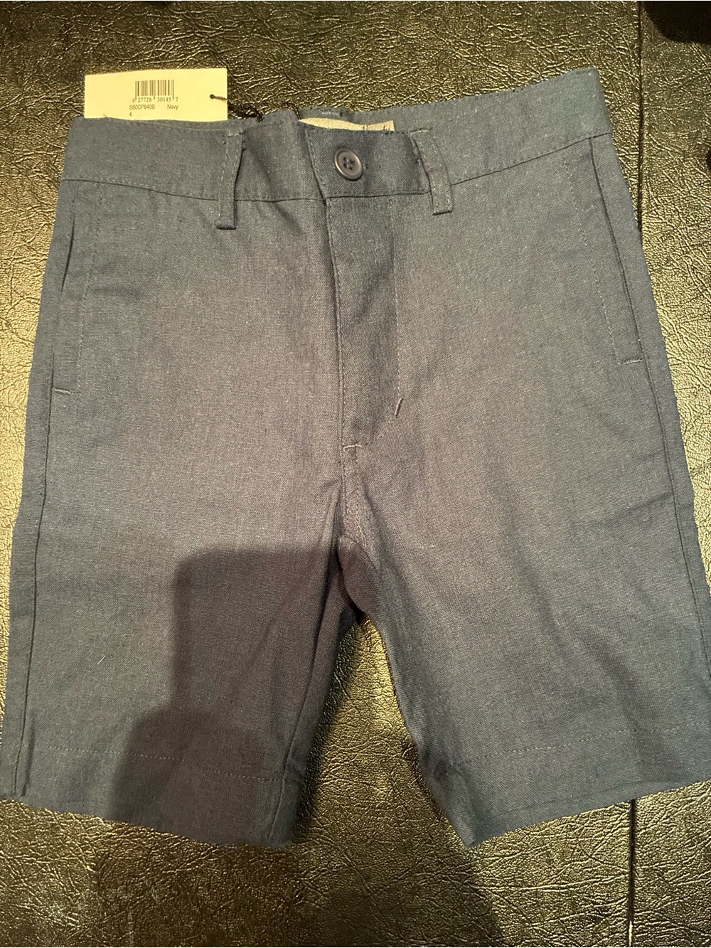 Mocha noir Boys Navy linen Shorts